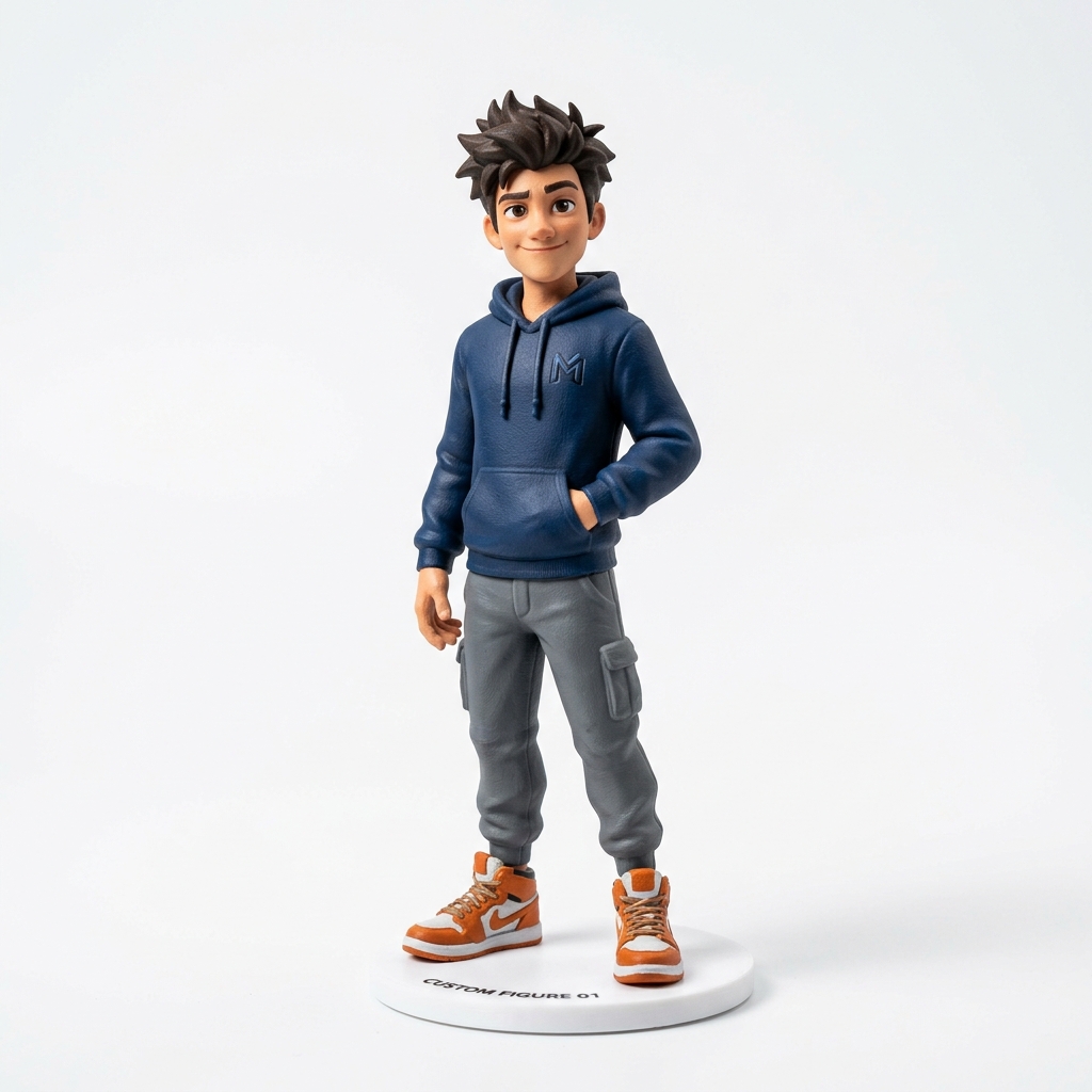 カートゥーンフィギュアのイメージ：アメリカンカートゥーン風の男性フィギュア