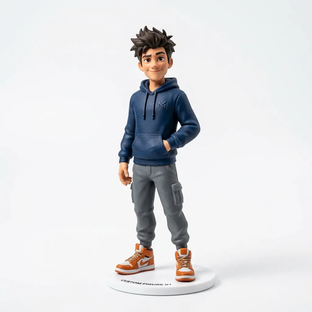 カートゥーンフィギュアのイメージ：アメリカンカートゥーン風の男性フィギュア